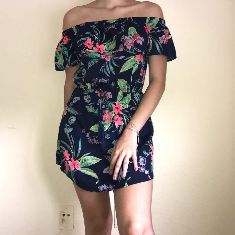 Floral Off The Shoulder Dress